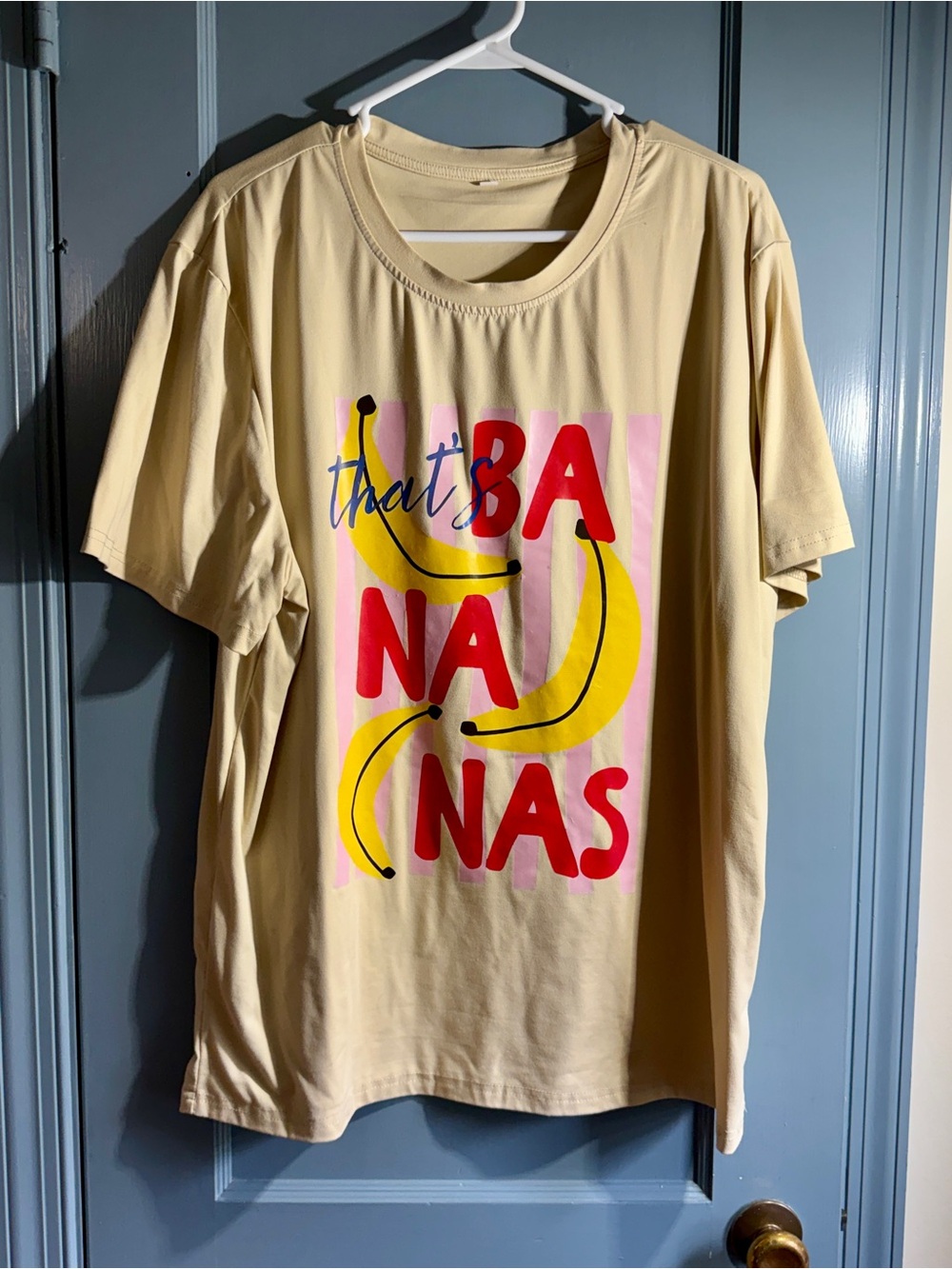 Graphic Banana Print Short Sleeve T-Shirt - Beige